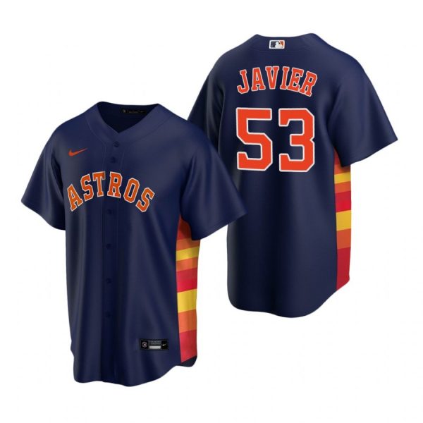 Personalized Men’s Cristian Javier Houston Astros Cool Base Jersey Navy