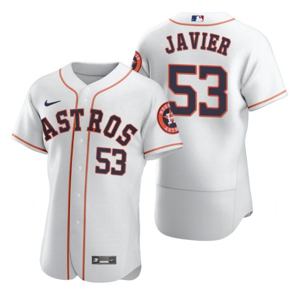 Personalized Men’s Cristian Javier Houston Astros Flex Base Jersey White