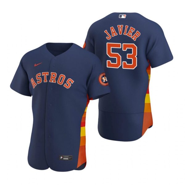 Personalized Men’s Cristian Javier Houston Astros Flex Base Jersey Navy