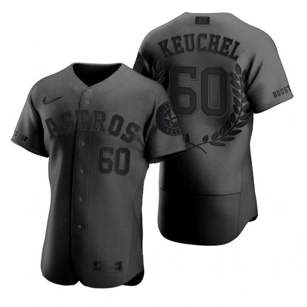 Personalized Men’s Dallas Keuchel Houston Astros Flex Base Jersey Black Award