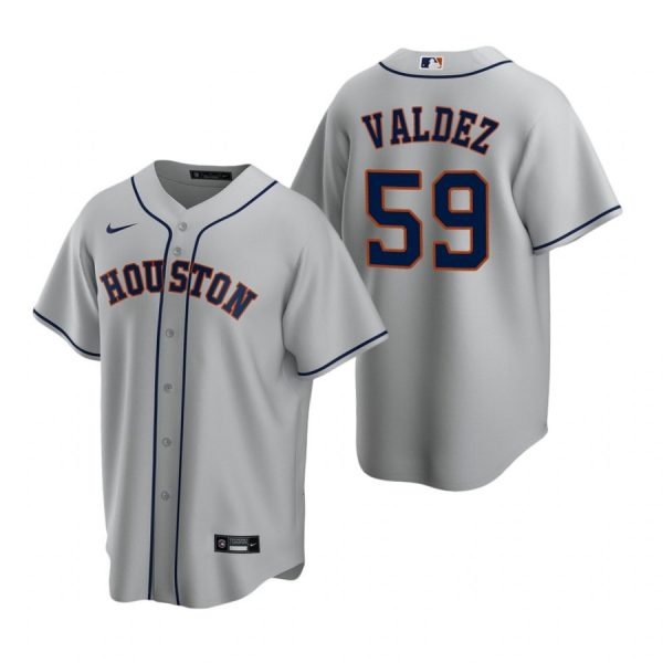 Personalized Men’s Framber Valdez Houston Astros Cool Base Jersey Gray