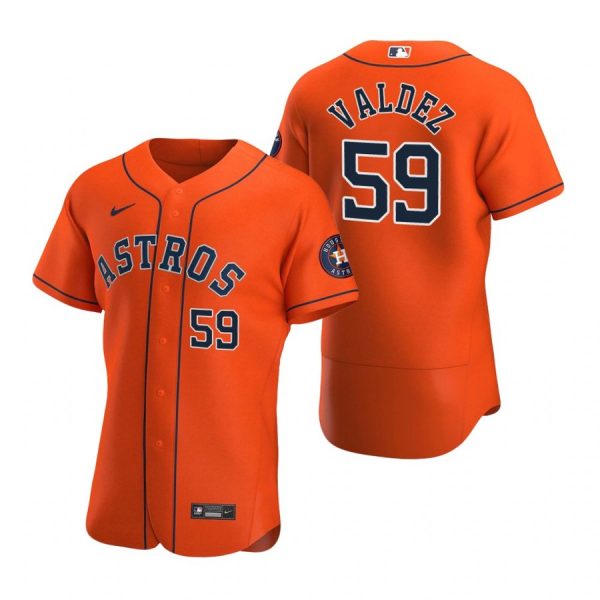 Personalized Men’s Framber Valdez Houston Astros Flex Base Jersey Orange