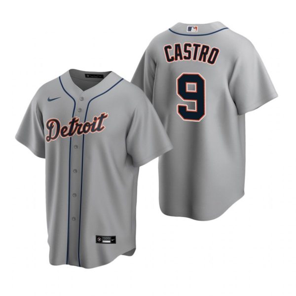 Personalized Men’s Willi Castro Detroit Tigers Cool Base Jersey Gray