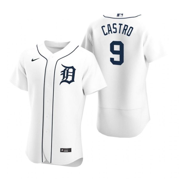 Personalized Men’s Willi Castro Detroit Tigers Flex Base Jersey White