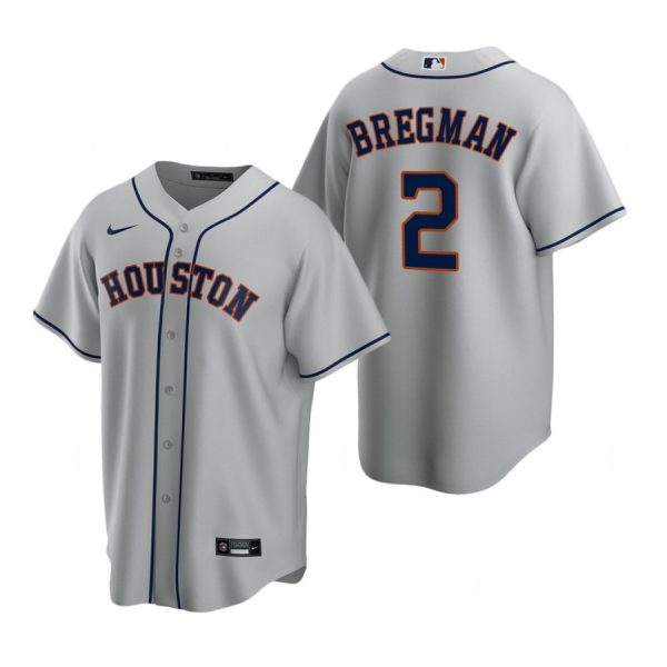 Personalized Men’s Alex Bregman Houston Astros Cool Base Jersey Gray