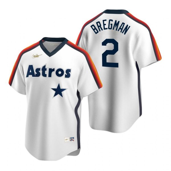 Personalized Men’s Alex Bregman Houston Astros Cool Base Jersey White Cooperstown
