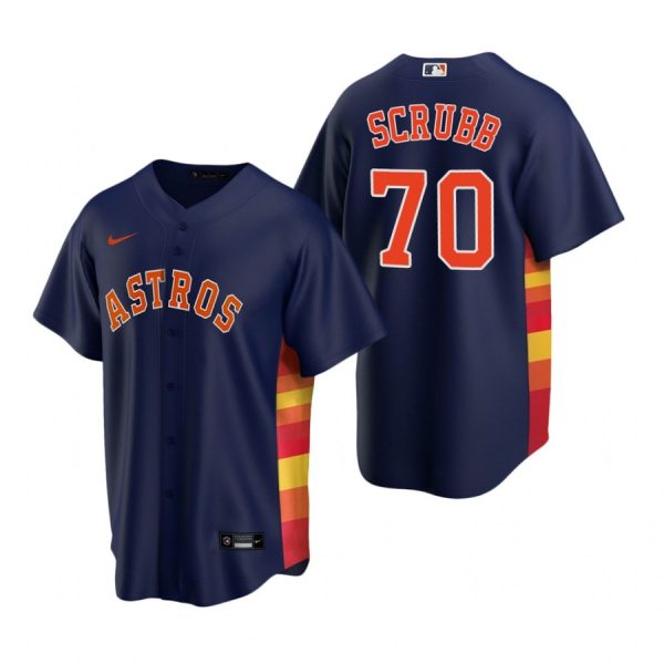 Personalized Men’s Andre Scrubb Houston Astros Cool Base Jersey Navy