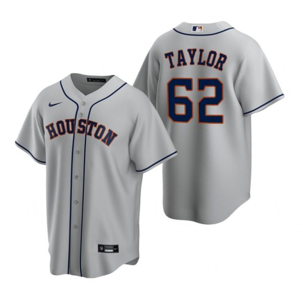 Personalized Men’s Blake Taylor Houston Astros Cool Base Jersey Gray