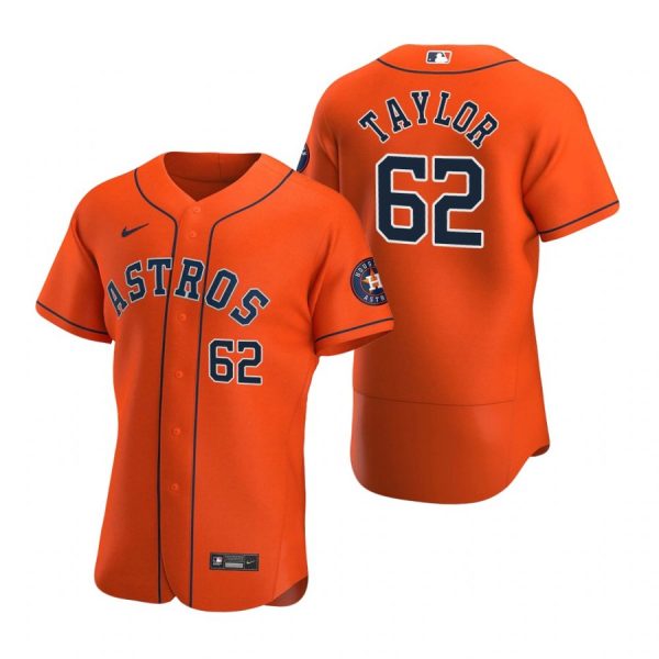 Personalized Men’s Blake Taylor Houston Astros Flex Base Jersey Orange