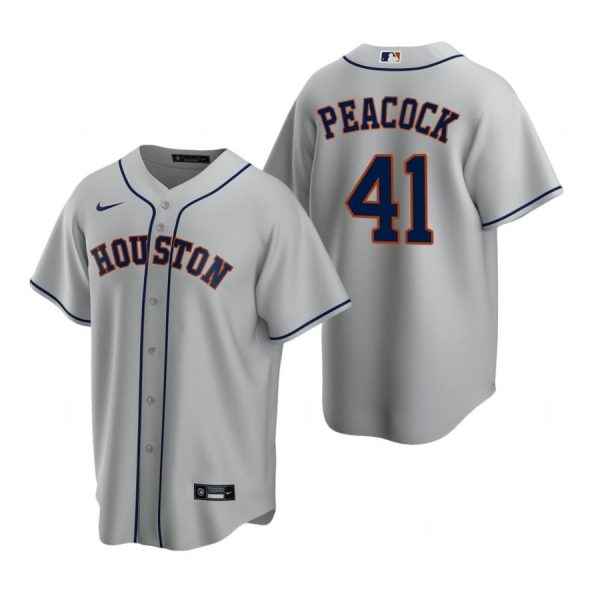 Personalized Men’s Brad Peacock Houston Astros Cool Base Jersey Gray