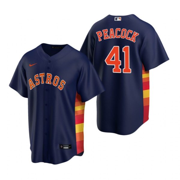 Personalized Men’s Brad Peacock Houston Astros Cool Base Jersey Navy