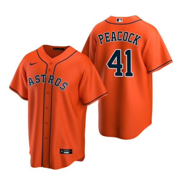 Personalized Men’s Brad Peacock Houston Astros Cool Base Jersey Orange