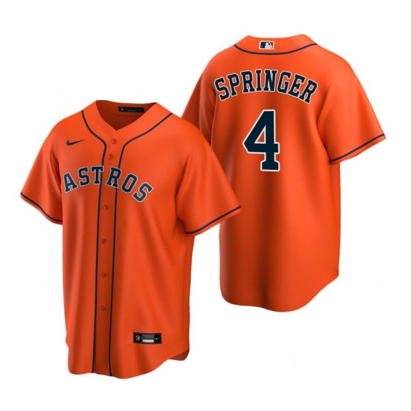 Personalized Men’s George Springer Houston Astros Cool Base Jersey Orange