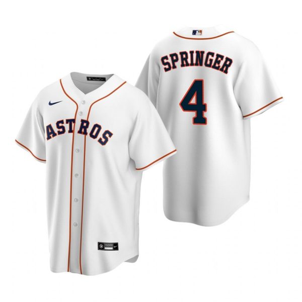 Personalized Men’s George Springer Houston Astros Cool Base Jersey White