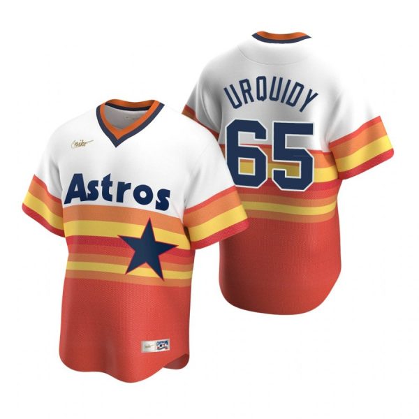 Personalized Men’s Jose Urquidy Houston Astros Cool Base Jersey Orange Cooperstown
