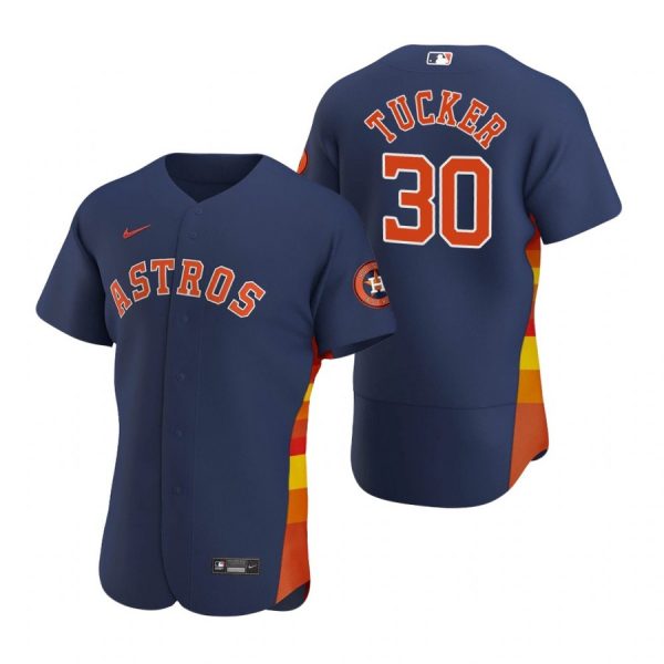 Personalized Men’s Kyle Tucker Houston Astros Flex Base Jersey Navy