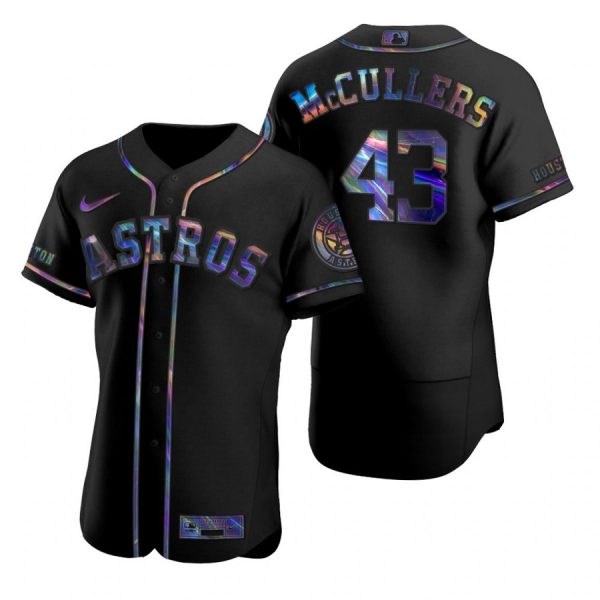 Personalized Men’s Lance Mccullers Jr. Houston Astros Flex Base Jersey Black Holographic