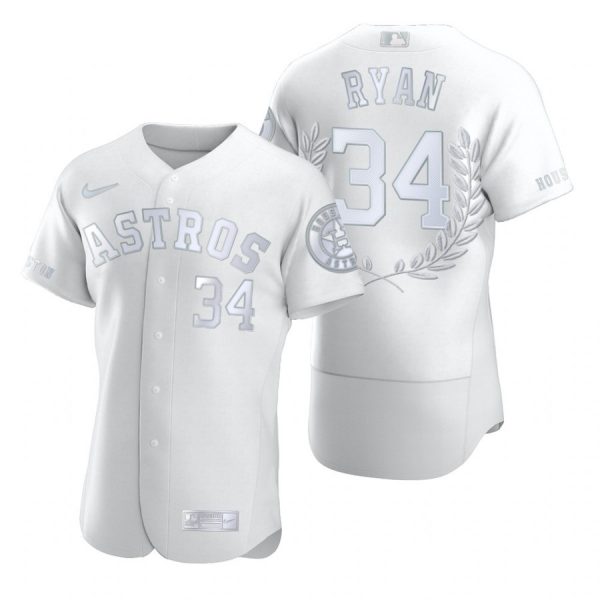 Personalized Men’s Nolan Ryan Houston Astros Flex Base Jersey White Award