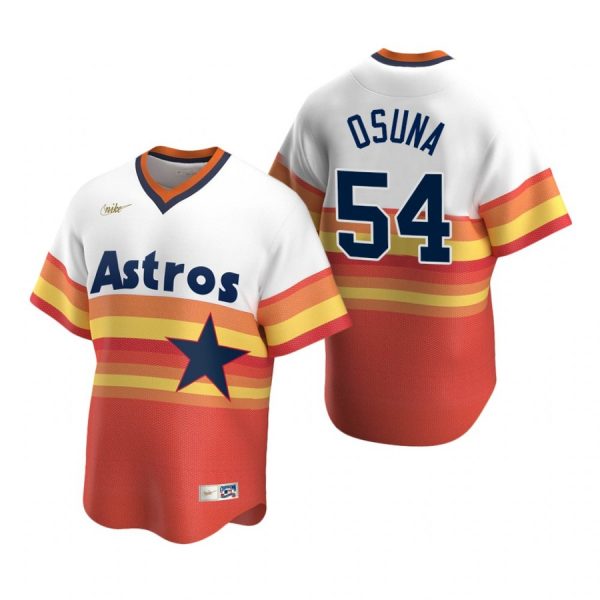 Personalized Men’s Roberto Osuna Houston Astros Cool Base Jersey Orange Cooperstown