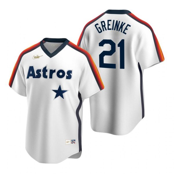Personalized Men’s Zack Greinke Houston Astros Cool Base Jersey White Cooperstown