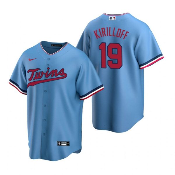 Personalized Men’s Alex Kirilloff Minnesota Twins Cool Base Jersey Light Blue