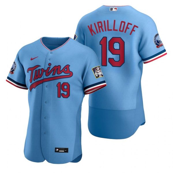 Personalized Men’s Alex Kirilloff Minnesota Twins Flex Base Jersey Light Blue