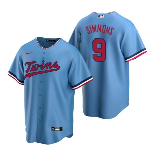 Personalized Men’s Andrelton Simmons Minnesota Twins Cool Base Jersey Light Blue