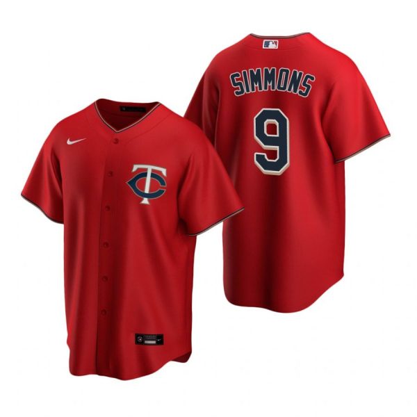 Personalized Men’s Andrelton Simmons Minnesota Twins Cool Base Jersey Red