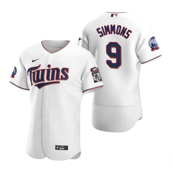Personalized Men’s Andrelton Simmons Minnesota Twins Flex Base Jersey White
