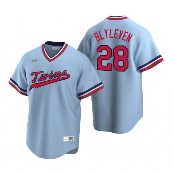 Personalized Men’s Bert Blyleven Minnesota Twins Light Blue Cooperstown Jersey Light Blue Cooperstown