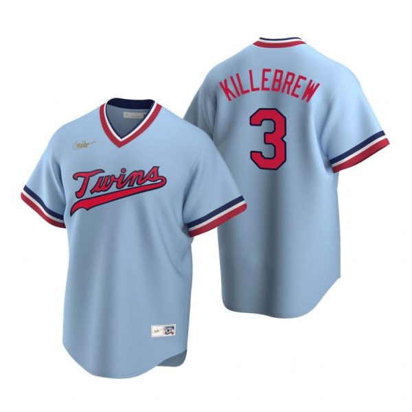 Personalized Men’s Harmon Killebrew Minnesota Twins Cool Base Jersey Light Blue Cooperstown