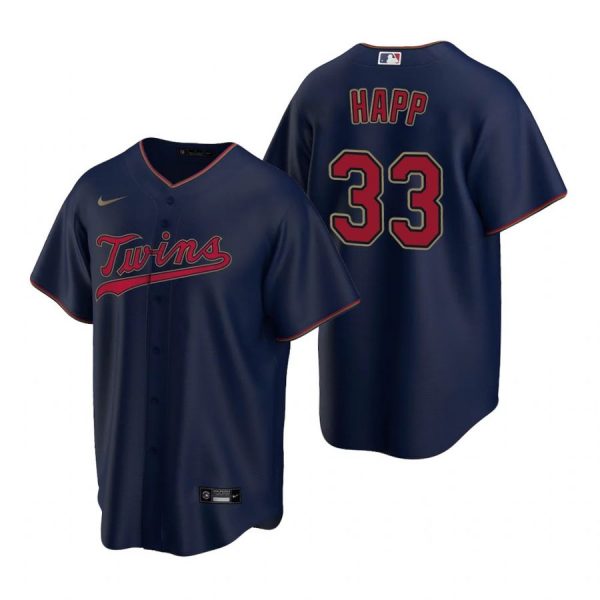 Personalized Men’s J.A. Happ Minnesota Twins Cool Base Jersey Navy
