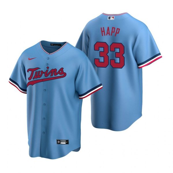 Personalized Men’s J.A. Happ Minnesota Twins Cool Base Jersey Light Blue