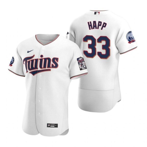 Personalized Men’s J.A. Happ Minnesota Twins Flex Base Jersey White