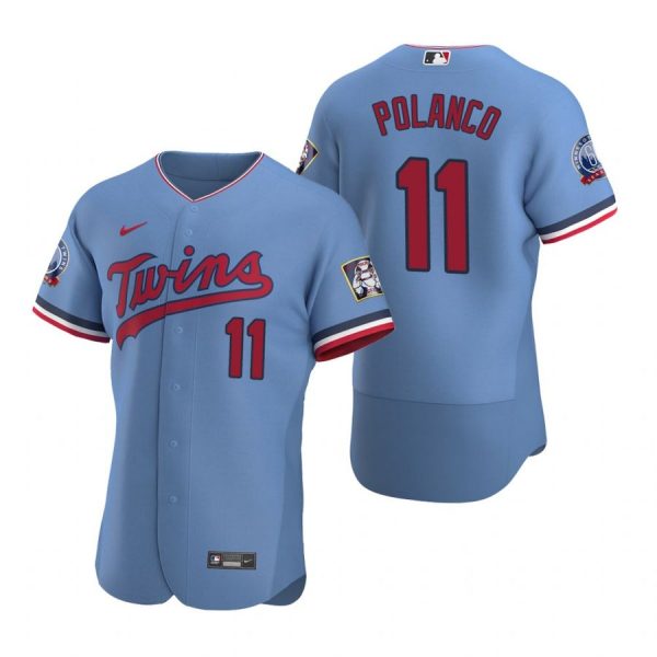 Personalized Men’s Jorge Polanco Minnesota Twins Flex Base Jersey Light Blue