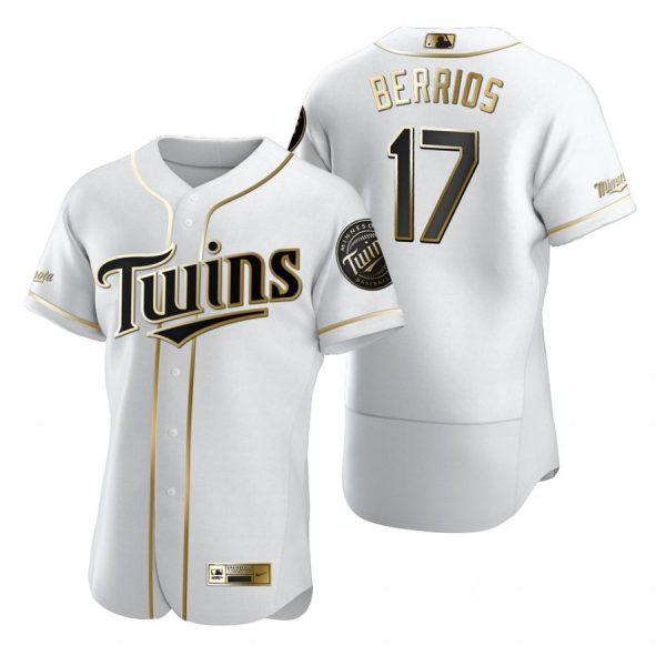 Personalized Men’s Jose Berrios Minnesota Twins Flex Base Jersey White Golden