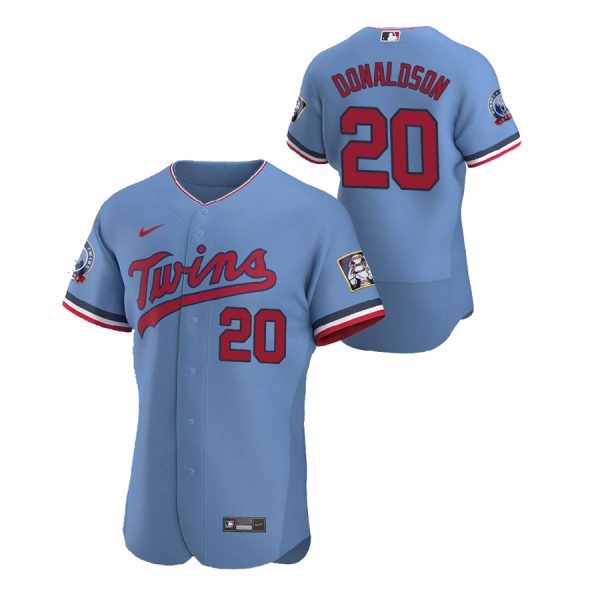 Personalized Men’s Josh Donaldson Minnesota Twins Flex Base Jersey Light Blue