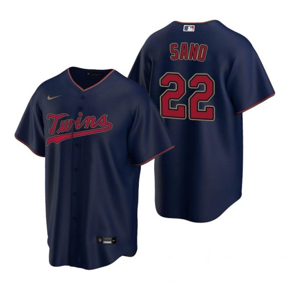 Personalized Men’s Miguel Sano Minnesota Twins Cool Base Jersey Navy
