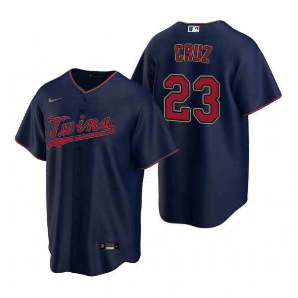 Personalized Men’s Nelson Cruz Minnesota Twins Cool Base Jersey Navy