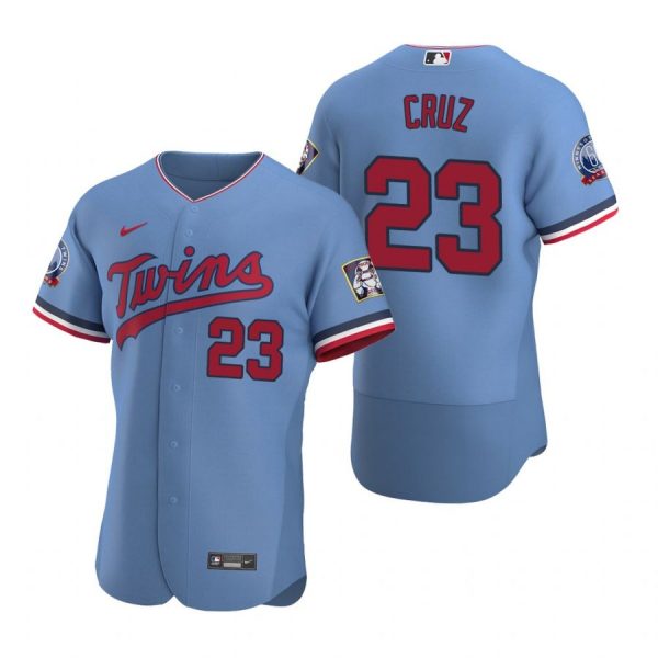 Personalized Men’s Nelson Cruz Minnesota Twins Flex Base Jersey Light Blue
