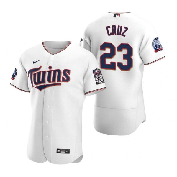 Personalized Men’s Nelson Cruz Minnesota Twins Flex Base Jersey White