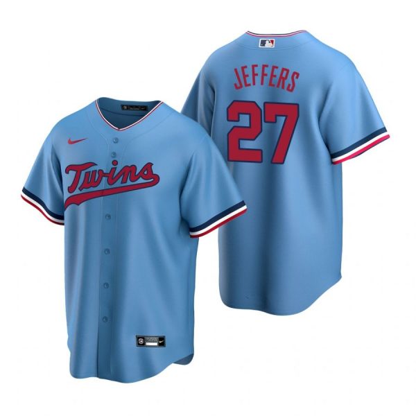 Personalized Men’s Ryan Jeffers Minnesota Twins Cool Base Jersey Light Blue