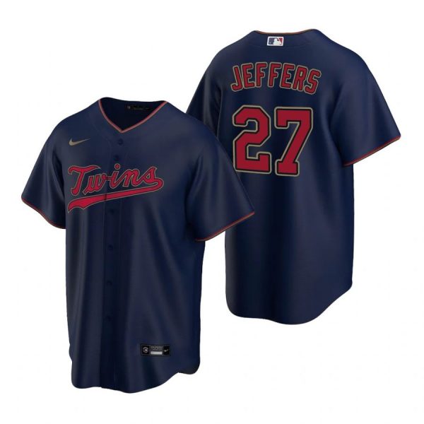 Personalized Men’s Ryan Jeffers Minnesota Twins Cool Base Jersey Navy
