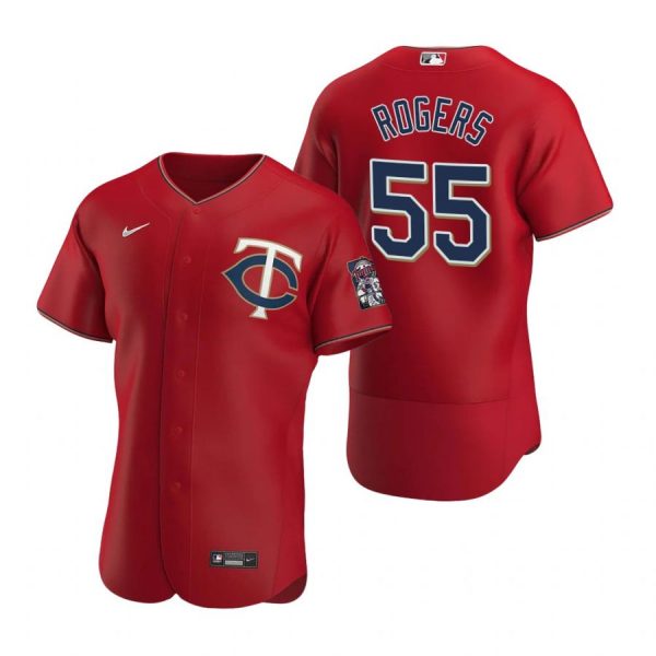 Personalized Men’s Taylor Rogers Minnesota Twins Flex Base Jersey Red