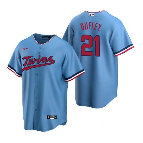 Personalized Men’s Tyler Duffey Minnesota Twins Cool Base Jersey Light Blue