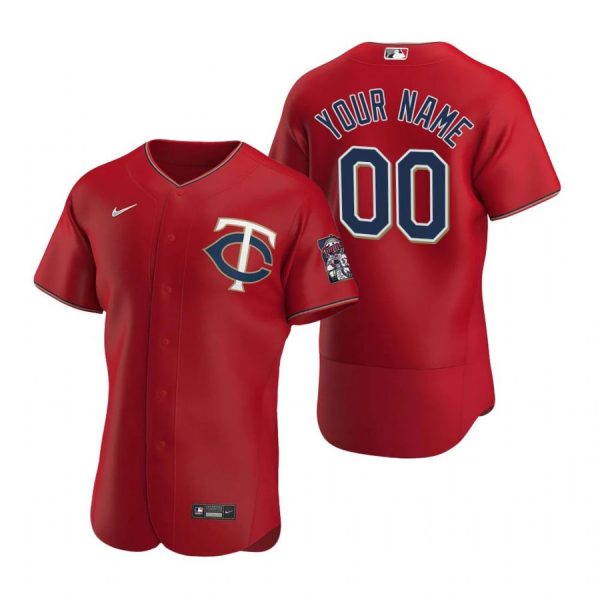 Personalized Men’s Minnesota Twins Flex Base Jersey Red