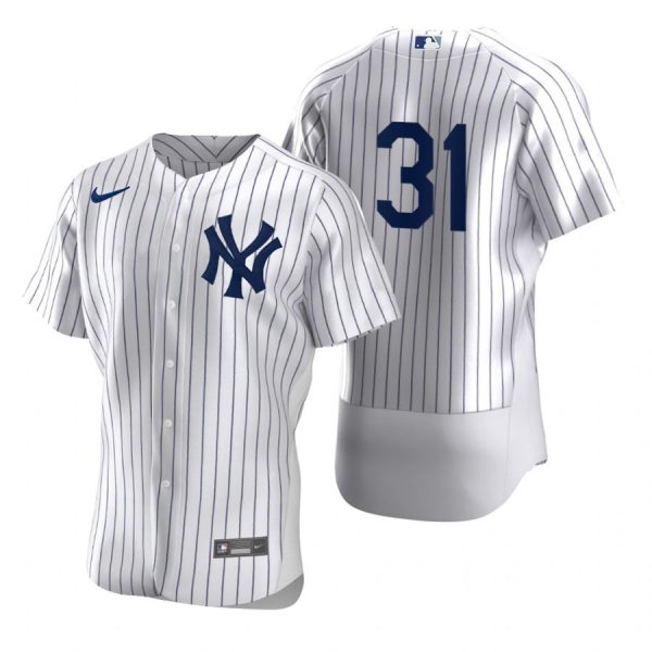 Personalized Men’s Aaron Hicks New York Yankees Flex Base Jersey White