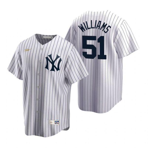 Personalized Men’s Bernie Williams New York Yankees Cool Base Jersey White