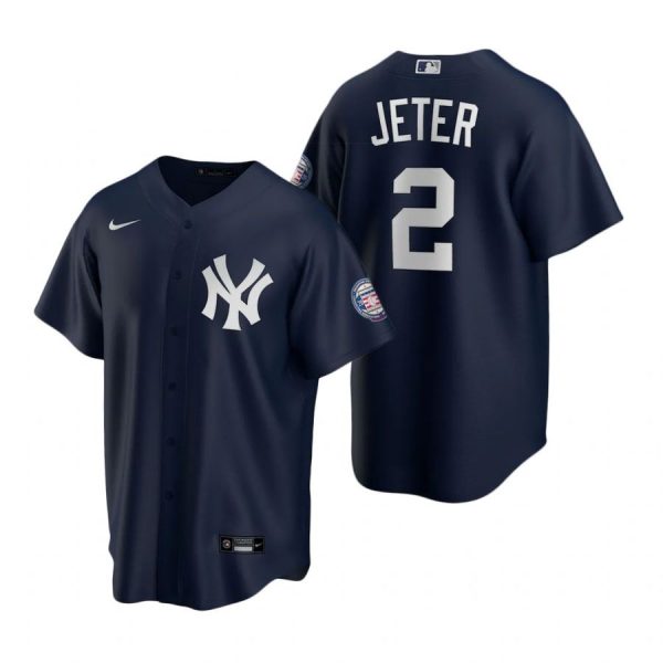 Personalized Men’s Derek Jeter New York Yankees Cool Base Jersey Navy