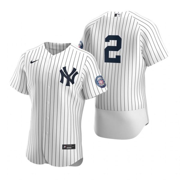 Personalized Men’s Derek Jeter New York Yankees Flex Base Jersey White